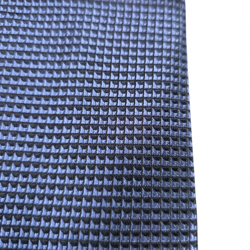 Cremieux Mens Classic Necktie‎ Blue Geometric Grid Silk Made In Italy Designer